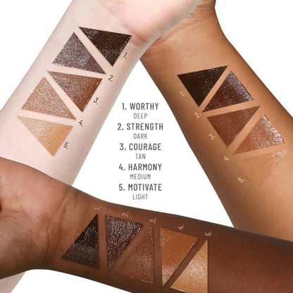 LYS Beauty contour and bronzing stick blendable matte formula view.