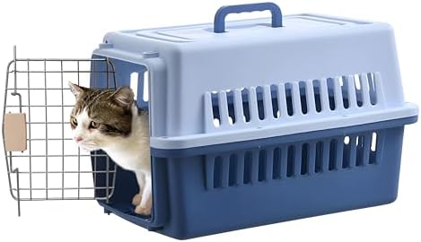 AGANS portable pet kennel with steel wire door side view