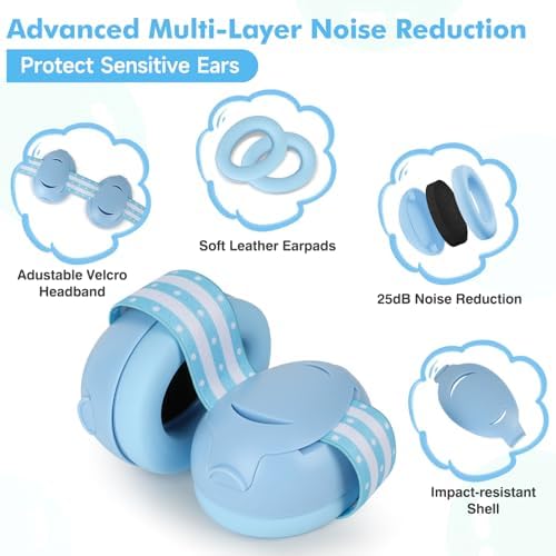 Cumunebula baby noise cancelling headphones side profile