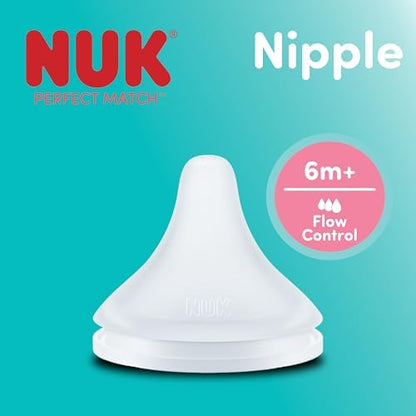 Clear medical grade silicone baby bottle nipple optimized for fast liquid flow.