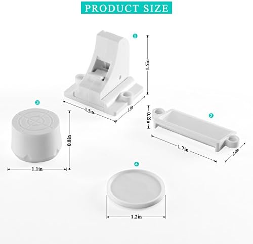 Vmaisi safety latches components with optional screws and 3M adhesive