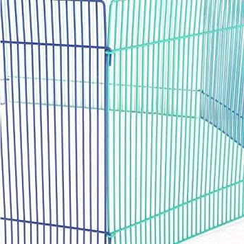 MidWest Homes for Pets Small Animal Pet Playpen/Exercise Pen, Blue and Green,1 Count (Pack of 1), Small Animal Playpen. - Image 5