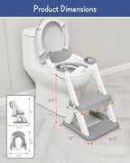 Folded Forbena kids toilet trainer chair standing neatly beside a bathroom wall