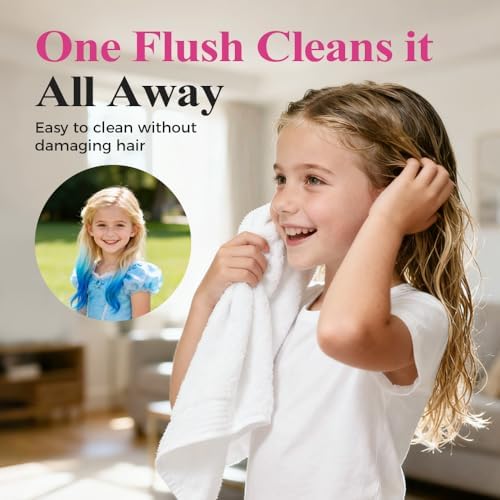 Festive Fun Hair Chalk Combs, 10 Colors Temporary Hair Color Comb Dye for Kids, Washable Makeup Stuff, Birthday Christmas Gifts for Girls Ages 4 5 6 7 8 9 10+, Safe DIY Party Cosplay (1 Set 6 Colors) - Image 5