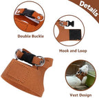 Adjustable hook and loop closure mechanism on the small animal training vest