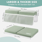 Beiens orthopedic elbow rest pad with integrated mesh pockets storing baby bath toys.