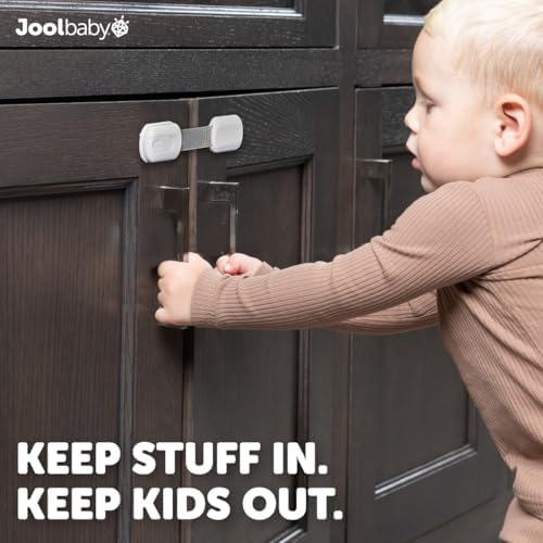 Jool Baby white safety strap locks adjustable band