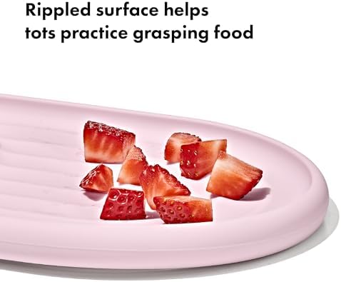 Oxo Tot suction plate silicone base and built-in bowl detail