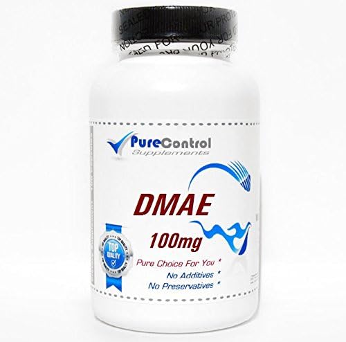 Bluebonnet Nutrition DMAE 100mg 100 vegetable capsules front view bottle for brain health.