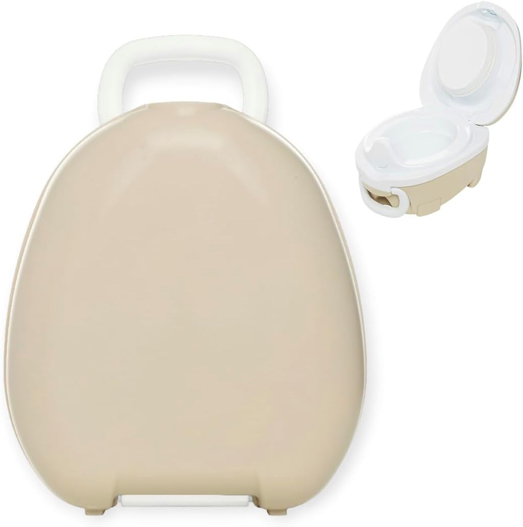 My Carry Potty Natural Beige portable toilet front view