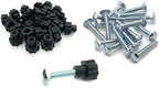 M6 steel carriage bolts with black nylon wing nuts for dog crates
