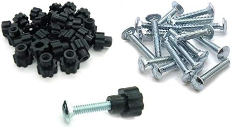 M6 steel carriage bolts with black nylon wing nuts for dog crates