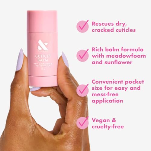 Olive And June nourishing cuticle balm stick with meadowfoam and sunflower oil for dry hands.