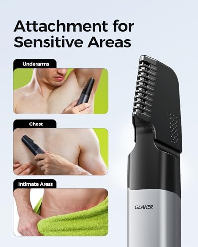 Waterproof IPX6 electric shaving razor handle being cleaned under a water tap.