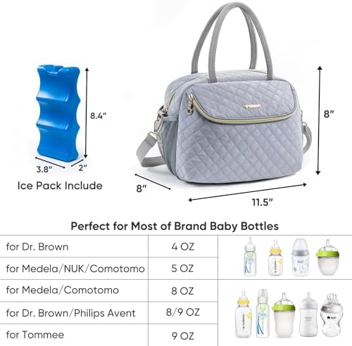 Breastmilk cooler travel bag with integrated wet wipe dispensers