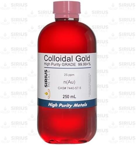 True Colloidal Gold 99.99 percent pure liquid supplement in clear bottle