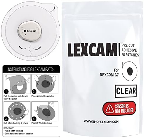Lexcam pre cut clear patches pack of twenty showing dual piece backing removal system