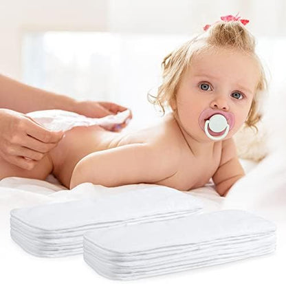 Reginary reusable diaper inserts showing side thickness