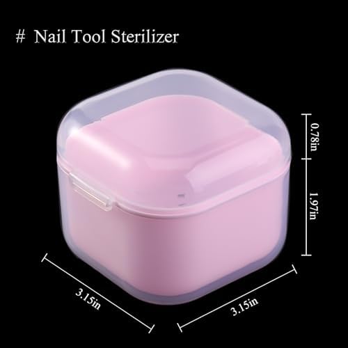FSpronail disinfection container with open lid and internal strainer tray