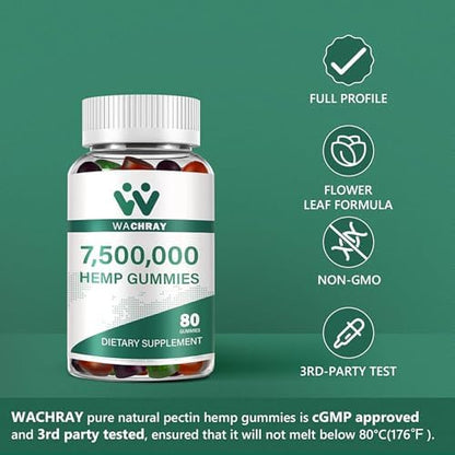 Three bottle pack of Wachray organic hemp relaxation gummies