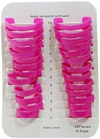 Side profile view of the flexible pink finger guard design