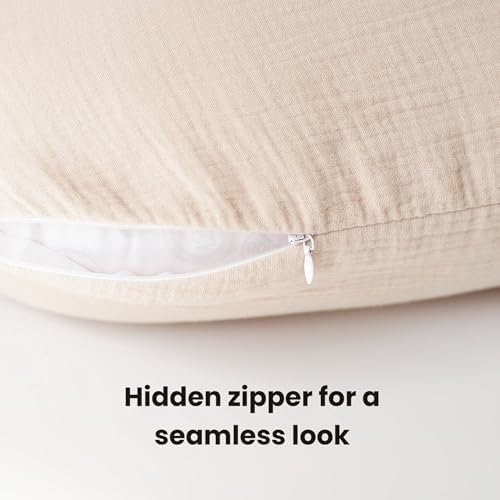 Konssy nursing pillow cover showing elasticized edge fit