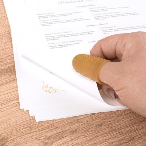 Thickened latex rubber finger protectors for counting money and sorting documents efficiently