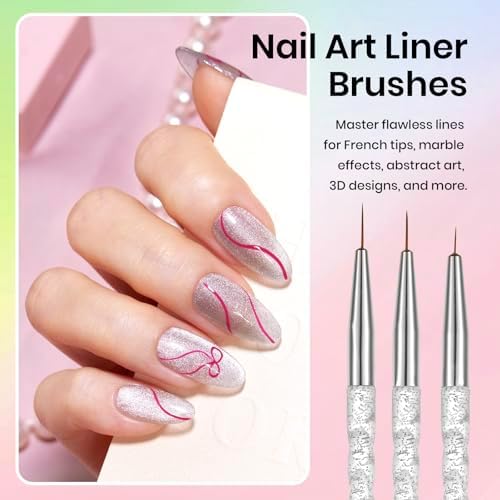 Close up of synthetic nail art brush bristles