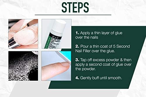 Fine texture of IBD 5 second filler powder for smooth nail surface