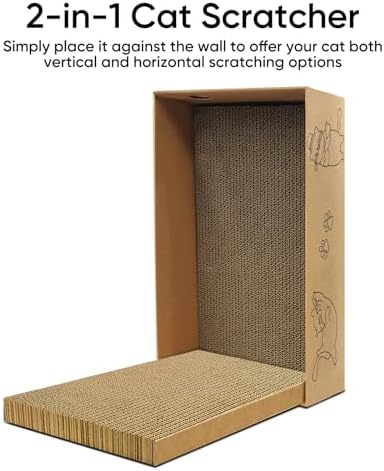 AGYM multi pack cat scratching station with premium eco friendly non toxic recycled cardboard texture close up.