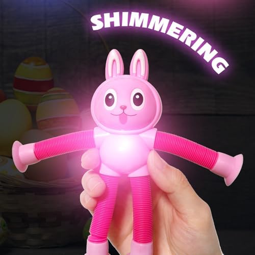 Close up of Agrasiv glowing bunny head showing the shake activated LED light feature