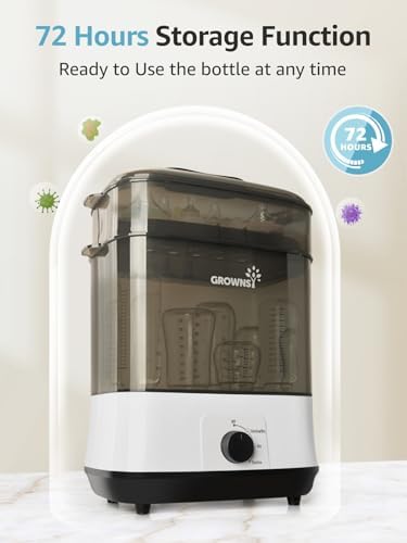 Grownsy bottle dryer and sanitizer lifestyle setup in kitchen