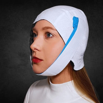 Adjustable straps on the Knightsbridge Plus model for personalized jaw support.