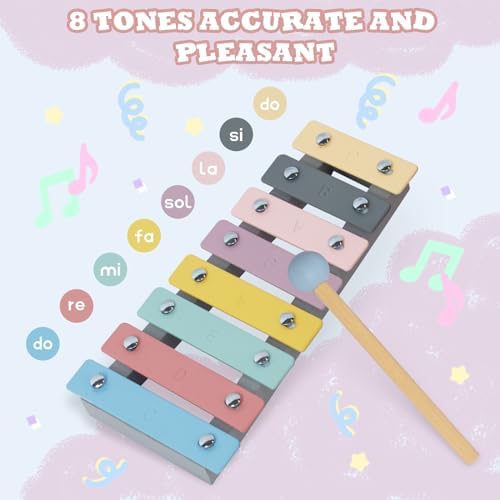 WoodenEdu toddler musical toy highlighting smooth polished edges and safe construction details.