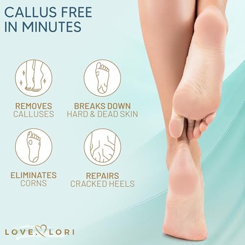 Close up of mint infused callus remover gel texture for foot care