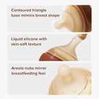 Thyseed vented silicone replacement teat preventing baby gas