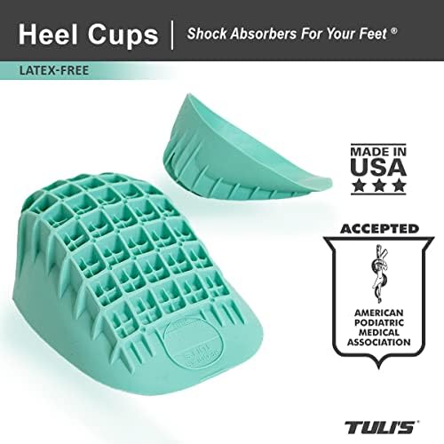 Packaging of Tuli's Heavy Duty Heel Cups made in USA