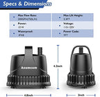 Close up of Aoumcom fountain pump suction cups