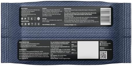 Skin Elements tea tree oil infused intimate wipes for odor control