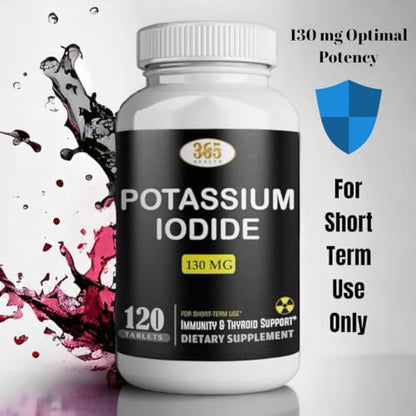 Authentic imported American health lfe potassium iodide dietary supplement product display
