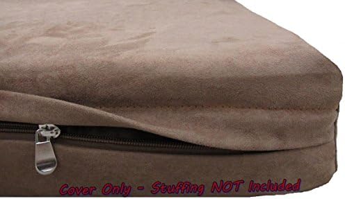 Dogbed4less internal waterproof pet bed liner demonstrating the dual sided protective zipper seal.