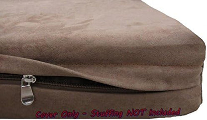 Dogbed4less internal waterproof pet bed liner demonstrating the dual sided protective zipper seal.
