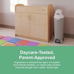 Foundations durable gray diaper pail lifestyle setting