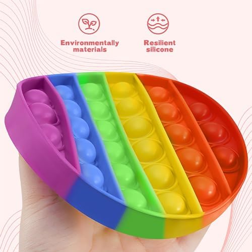 Silicone octagon bubble sensory popper tool for stress relief and daily anxiety management.