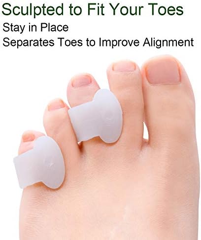 Washable medical grade gel toe spacers for blister and corn relief