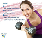 Betargin detox supplement side box panel showing usage instructions