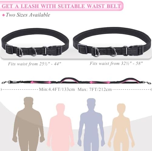 Vivaglory dog leash waist belt quick release buckle