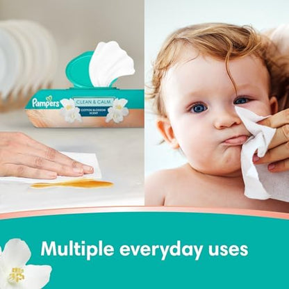 Pampers hypoallergenic multi purpose wet wipes showing the moisture locking pop top lid