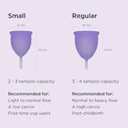 Saalt Soft Menstrual Cup in Mountain Iris showing soft texture and flexibility