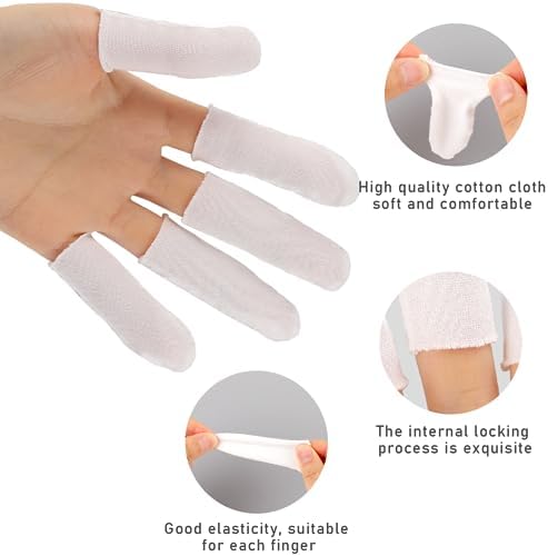Mozeat Lens protective cloth finger sleeves showing elastic ring detail